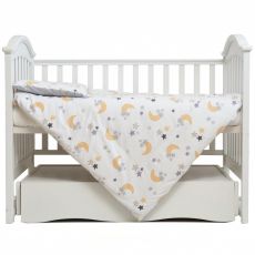 Сменная постель 3 эл. Twins Comfort Soft (фланель) 3010-TS-10, Starlet grey, белый/серый